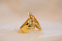 Bague Bague marquise en or jaune 18 carats avec saphir jaune synthétique 58 Facettes 3121