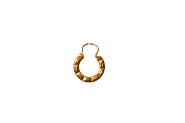 Mono créole effet bambou en or jaune 18 carats