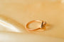 Bague 54 Bague Art nouveau en or jaune 14 carats avec oxyde 58 Facettes 3601