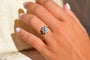 Bague 52 Bague fleur en or blanc 18 carats avec oxyde 58 Facettes 3555