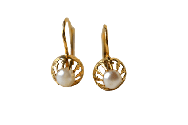 Boucles d'oreilles Boucles d'oreilles dormeuses en or jaune 18 carats et perles 58 Facettes 3576