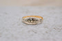 52 Bague jarretière en or jaune, or blanc et diamants 58 Facettes 3802