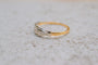 52 Bague jarretière en or jaune, or blanc et diamants 58 Facettes 3802