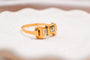 Bague 54 Bague nœud en or jaune 18 carats sertie d’oxyde 58 Facettes 3803