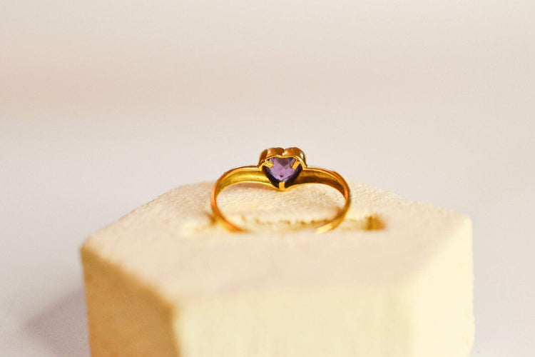 50 Bague cœur en or jaune 18 carats et scapolite 58 Facettes 3692