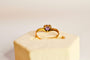 50 Bague cœur en or jaune 18 carats et scapolite 58 Facettes 3692