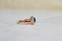 55 Marguerite - Bague en or rose, doublet grenat-verre et diamants 58 Facettes 3655