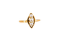 Bague 53 Bague navette en or jaune et perles de culture 58 Facettes 3904