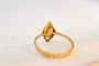 53 Bague navette en or jaune et perles de culture 58 Facettes 3904