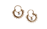 Créoles savoyardes - Boucles d'oreilles en or jaune et perles