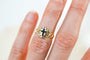 48 Bague de sentiment Croix latine en or jaune et émail 58 Facettes 3912