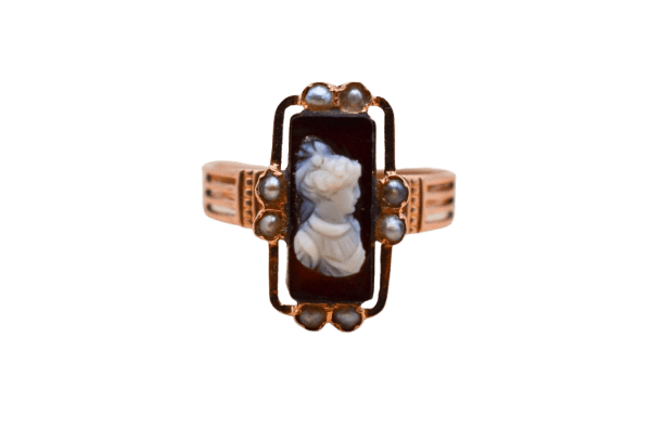 Bague 54 Bague camée en or rose 18 carats 58 Facettes 3931