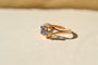 46 Bague solitaire en or jaune 14 carats et améthyste 58 Facettes 3958