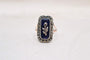 51 Bague victorienne en or rose, argent, émail et marcassites 58 Facettes 3953