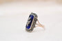51 Bague victorienne en or rose, argent, émail et marcassites 58 Facettes 3953