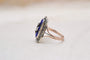 51 Bague victorienne en or rose, argent, émail et marcassites 58 Facettes 3953