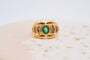 50 Bague nœud en or jaune, émeraude et diamants 58 Facettes 3988