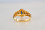 54 Bague navette en or jaune, or blanc, saphirs et diamants 58 Facettes Ref4018