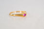 56 Bague jonc en or jaune 18 carats et grenat 58 Facettes Ref4007