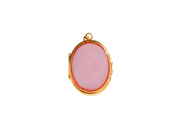 Médaillon en agate et or jaune 18 carats