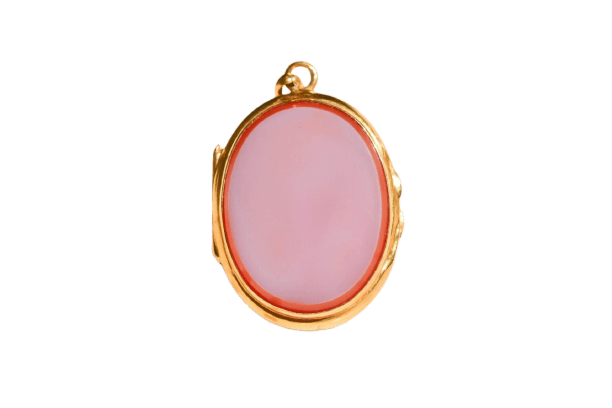 Pendentif Médaillon pendentif en or jaune 18 carats et agate 58 Facettes 4032