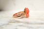 50 Bague camée en or rose 18 carats et corail 58 Facettes 4022