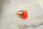 50 Bague camée en or rose 18 carats et corail 58 Facettes 4022