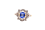 Bague 54 Bague doublet grenat et diamants polylobée 58 Facettes 4067