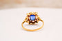 54 Bague polylobée en or jaune et blanc, doublet grenat et diamants 58 Facettes 4067