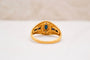 50 Bague chevalière en or jaune, saphirs et diamants 58 Facettes 4041