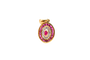 Pendentif Pendentif ovale en or jaune et rubis synthétiques 58 Facettes 4091