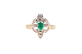 Bague fleur de lys Calcédoine