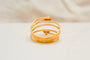 52 Bague multi-anneaux cœurs en or jaune 18 carats 58 Facettes 4123