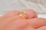 52 Bague multi-anneaux cœurs en or jaune 18 carats 58 Facettes 4123