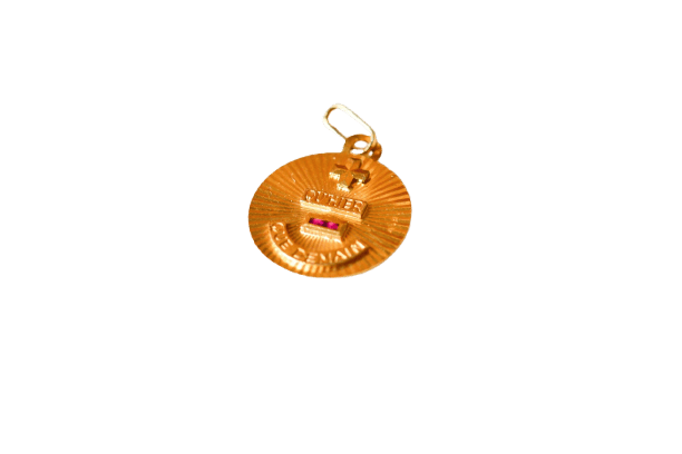 AUGIS - Pendentif en or jaune 18 carats et rubis