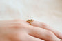 49 Bague navette en or jaune, perle et rubis de synthèse 58 Facettes Ref3113