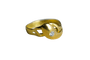 Bague 55 Bague serpent en or jaune et diamant 58 Facettes Ref 2072