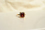 54 Bague grenat taille émeraude en or jaune 58 Facettes 4104