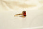 54 Bague grenat taille émeraude en or jaune 58 Facettes 4104