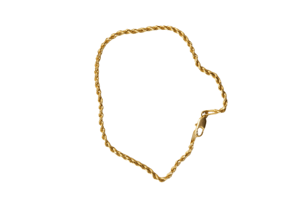 Bracelet Bracelet maille corde en or jaune 18 carats 58 Facettes 4141