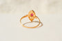 56 Bague marquise en or bicolore 18 carats et rubis 58 Facettes 4138