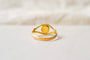53 Bague cabochon en or jaune et pierre verte 58 Facettes 4063