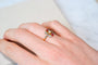 53 Bague fleuron en deux ors, demi-perle, rubis et diamants 58 Facettes 3735