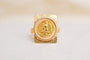 53 Bague pièce Dos Pesos mexicaine en or jaune 58 Facettes 666