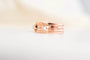 52 Bague bandeau en or rose 18 carats et perles étoilées 58 Facettes Ref3140