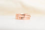 52 Bague bandeau en or rose 18 carats et perles étoilées 58 Facettes Ref3140