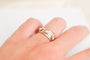 52 Bague bandeau en or rose 18 carats et perles étoilées 58 Facettes Ref3140