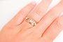 52 Bague bandeau en or rose 18 carats et perles étoilées 58 Facettes Ref3140