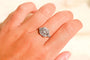 59 Art Déco - Bague plateau en or blanc et diamants 58 Facettes 4062