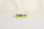 53 Bague jarretière en or jaune 18K et émeraudes 58 Facettes 4137